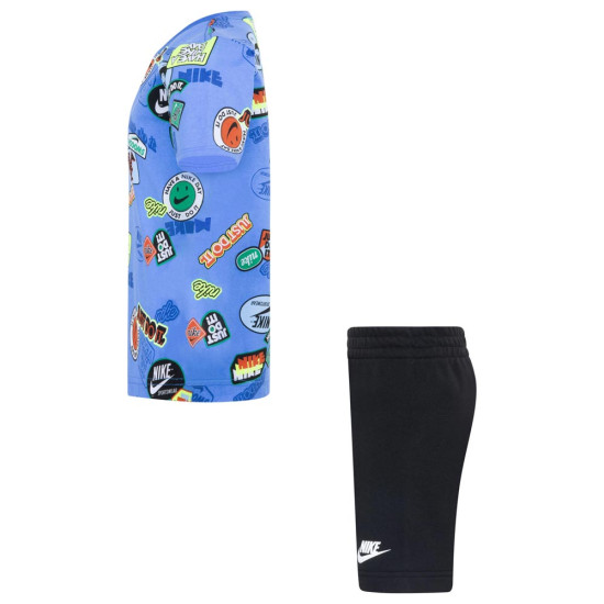 Nike Παιδικό σετ Sportswear Allover Print French Terry Shorts Set
